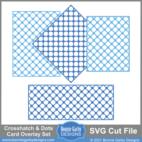 Crosshatch and Dots Card Overlay Set SVG Cut Files